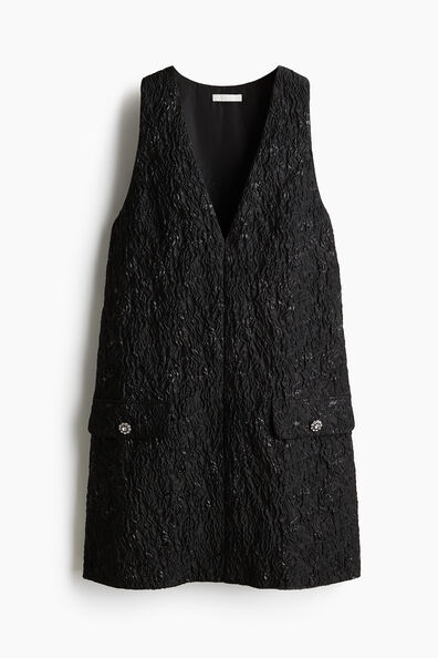 Jacquard-weave mini dress