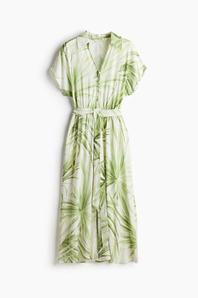 Tie-belt shirt dress