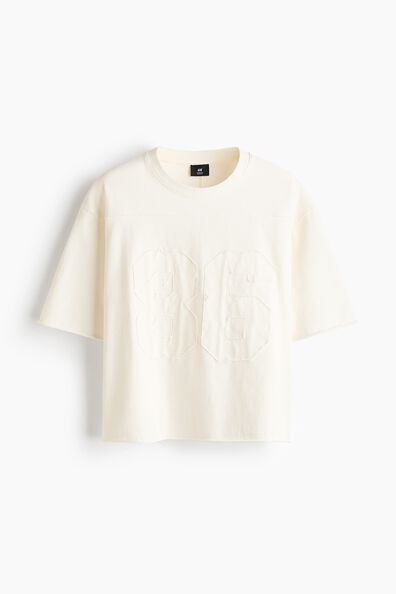 Oversized Fit Motif-detail cotton T-shirt