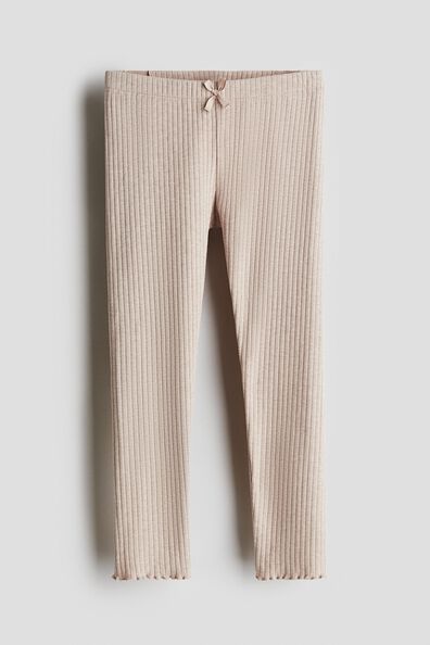 Ribbed cotton leggings