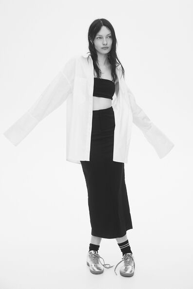 Oversized poplin shirt