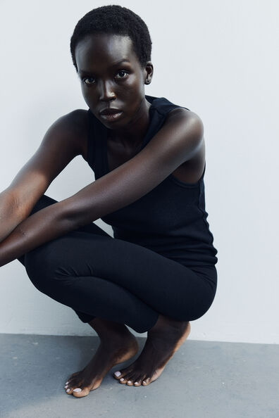 Cotton-blend leggings