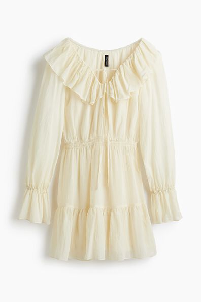Flounce-collar dress