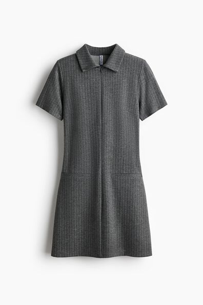 Collared jersey dress
