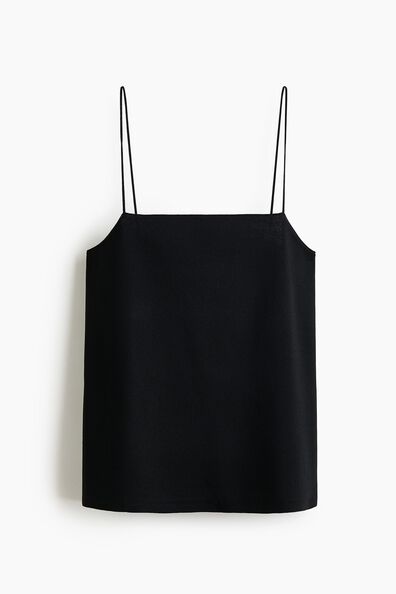 Fine-knit strappy top