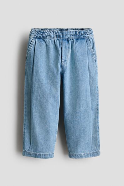 Barrel-leg denim trousers