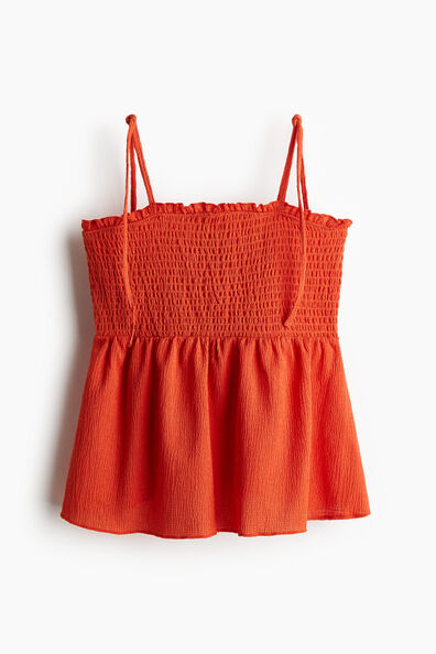 Smocked strappy top