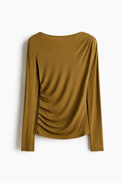 Draped viscose top