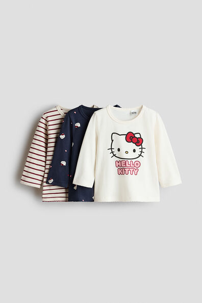 3-pack printed tops
