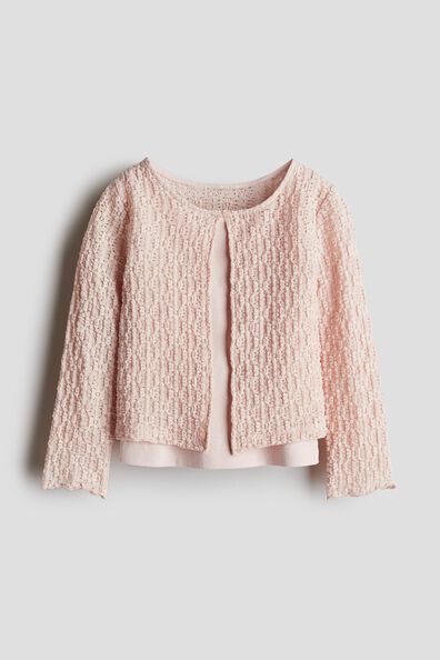 2-piece top and cardigan set