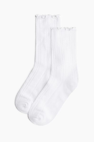 3-pack pointelle-knit socks