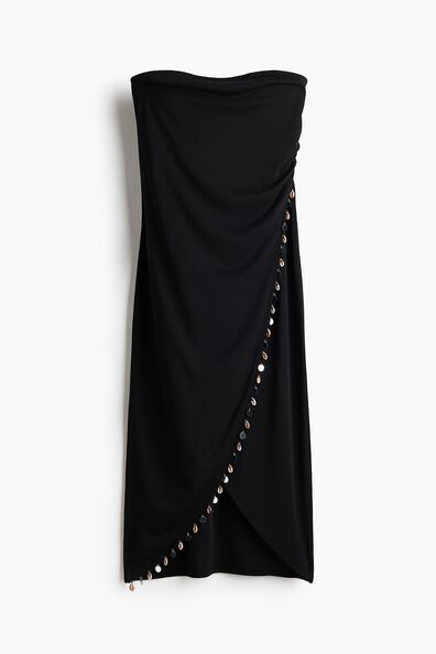 Embellished bandeau dress