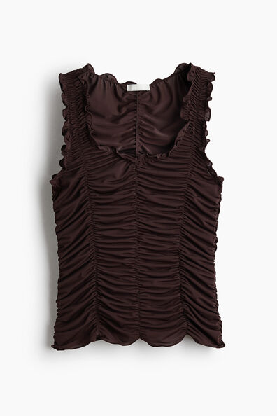 Ruched crêpe top