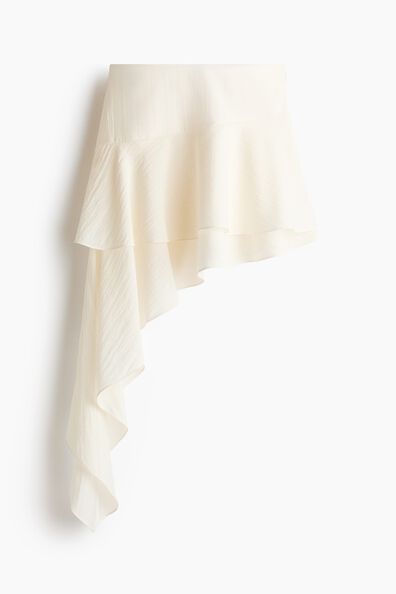 Draped-panel tiered skirt