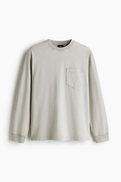 Loose Fit Washed-look jersey top