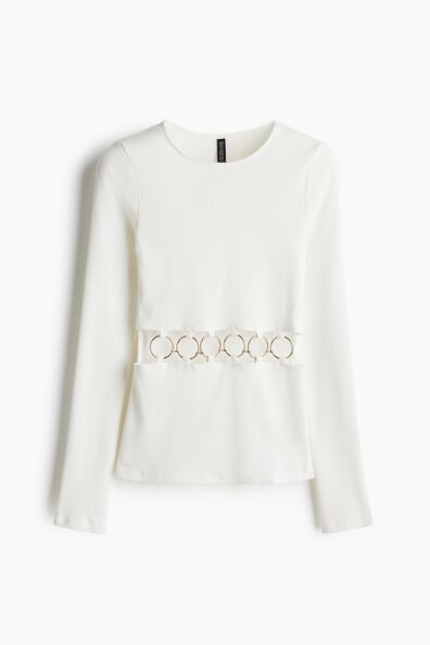 Ribbed cut-out top