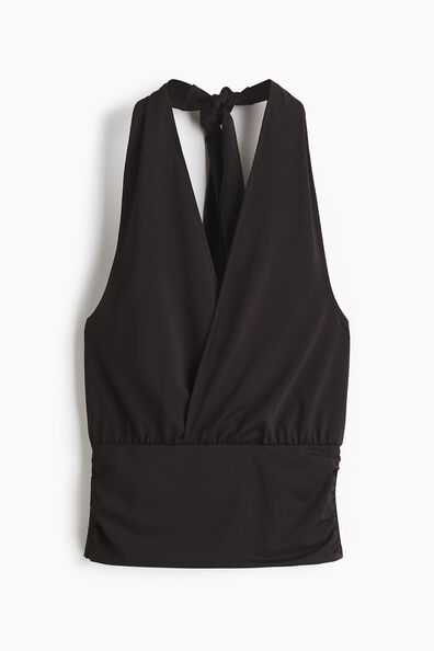 Jersey halterneck top