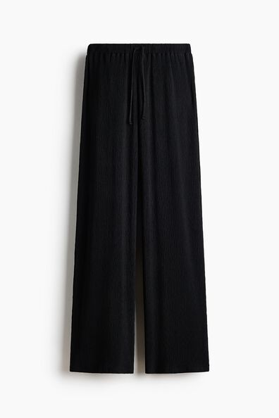 Crinkled drawstring trousers