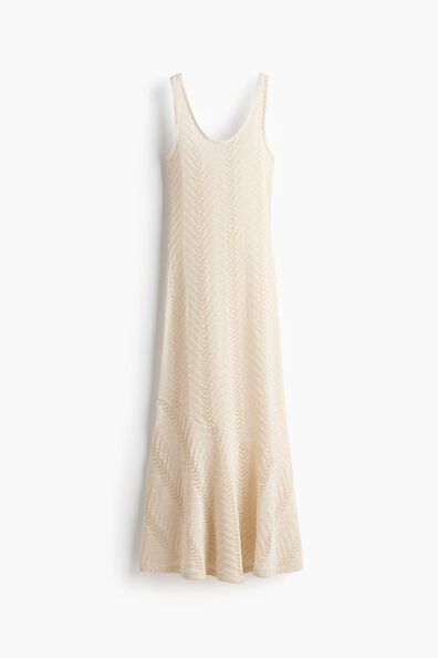 Crochet-look midi dress
