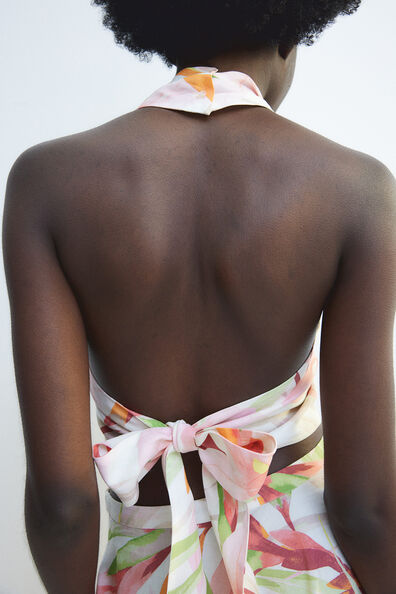 Cropped halterneck top