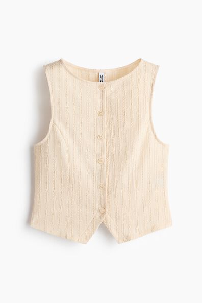 Textured jersey waistcoat