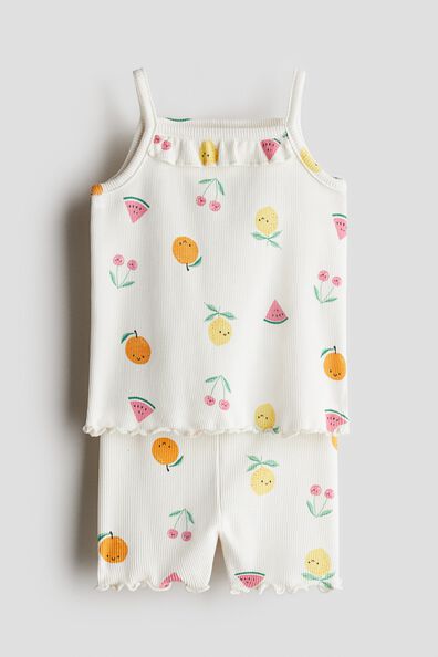 2-piece ribbed cotton set