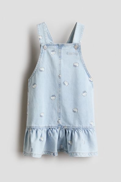 Printed dungaree dress