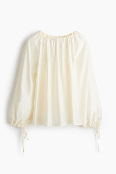 Drawstring-detail blouse