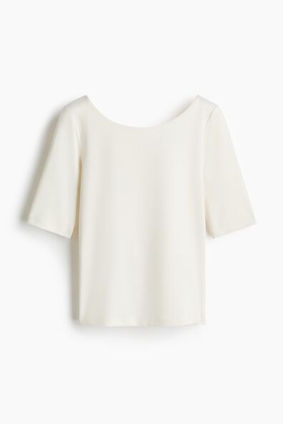 Ballerina-neckline top