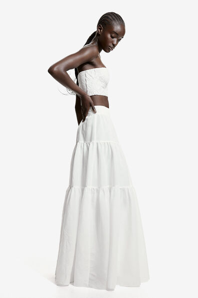Tiered maxi skirt