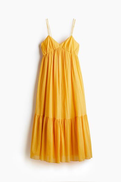 Crinkled strappy dress