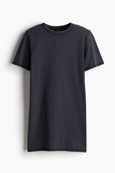 Shoulder-pad T-shirt dress