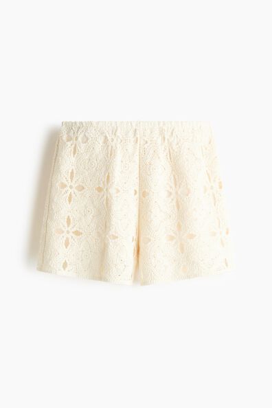 Crochet-look shorts