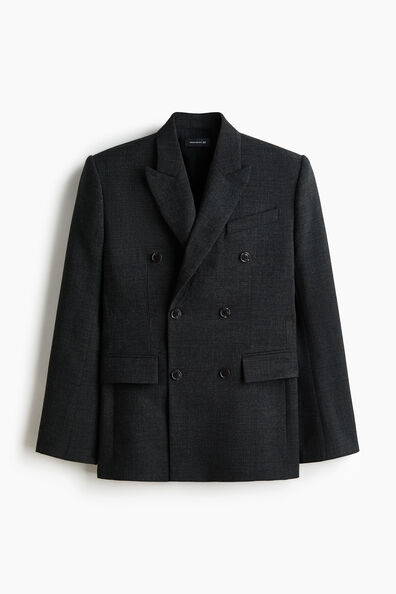 Double-breasted wool blazer