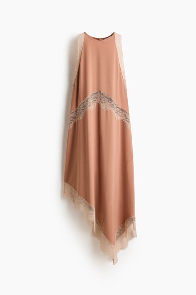 Lace-trimmed dress