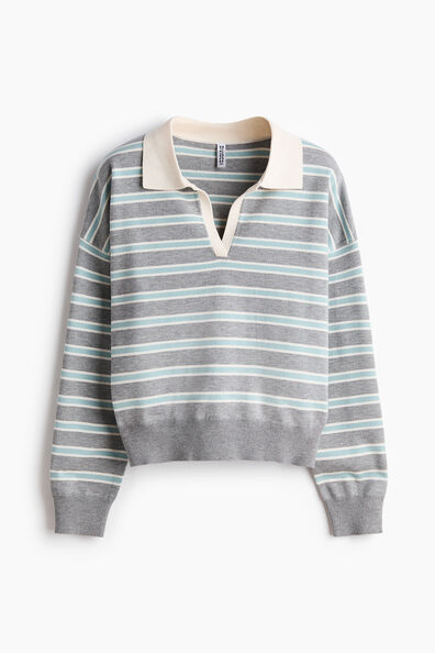 Fine-knit polo shirt