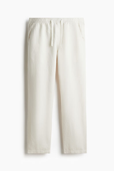 Relaxed Fit Linen-blend trousers
