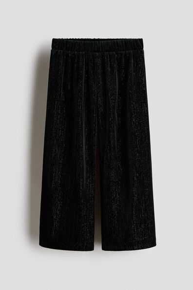 Wide velour trousers