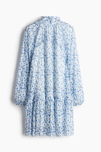 Plissé jersey dress