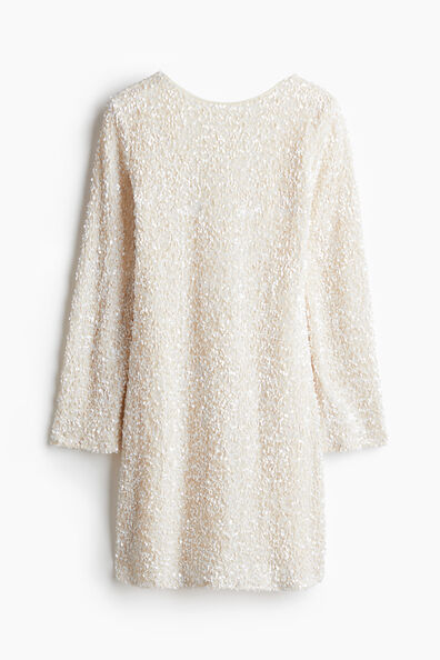 Sequined deep-back dress