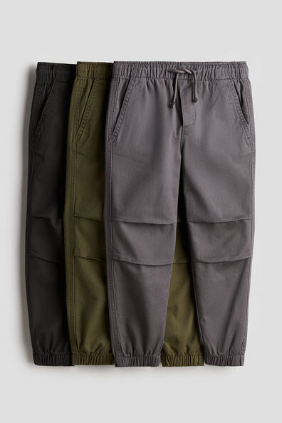 3-pack cotton joggers