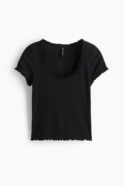 Lace-trimmed top