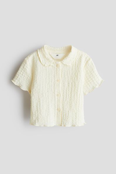 Crinkled jersey blouse