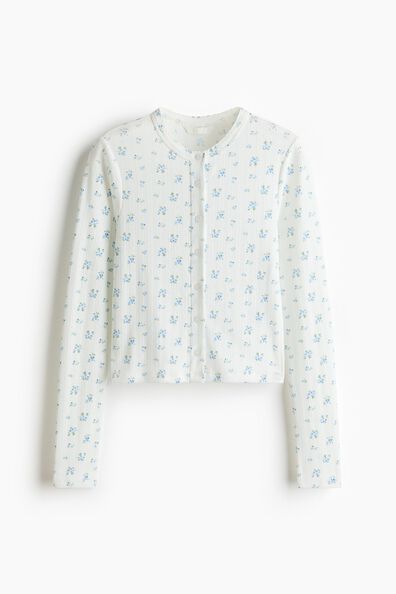 Pointelle-knit cardigan