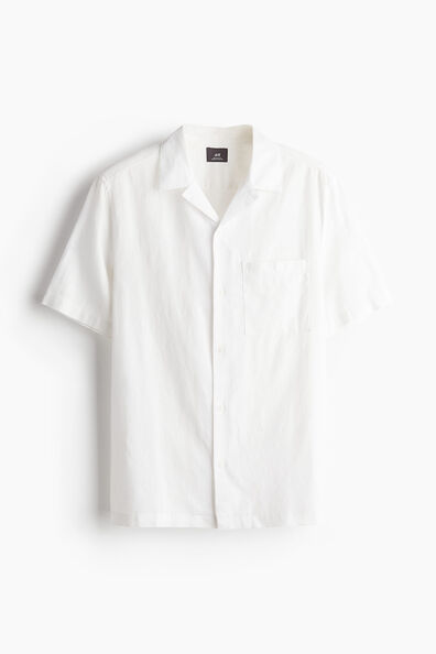 Regular Fit Linen-blend resort shirt