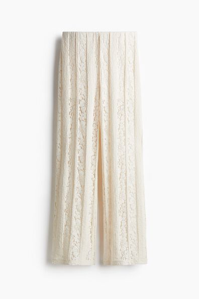 Lace-detail trousers