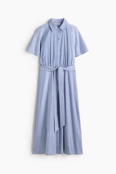 Tie-belt shirt dress