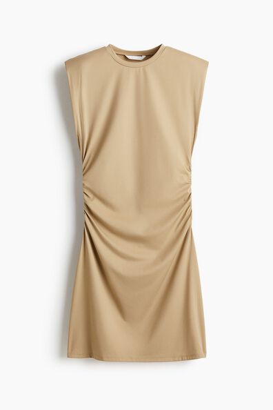 Shoulder-pad interlock dress