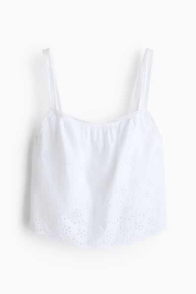Broderie-anglaise cotton top