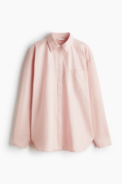 Oversized cotton poplin shirt